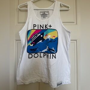 Pink + Dolphin Clothing Graphic Tank Top Shirt